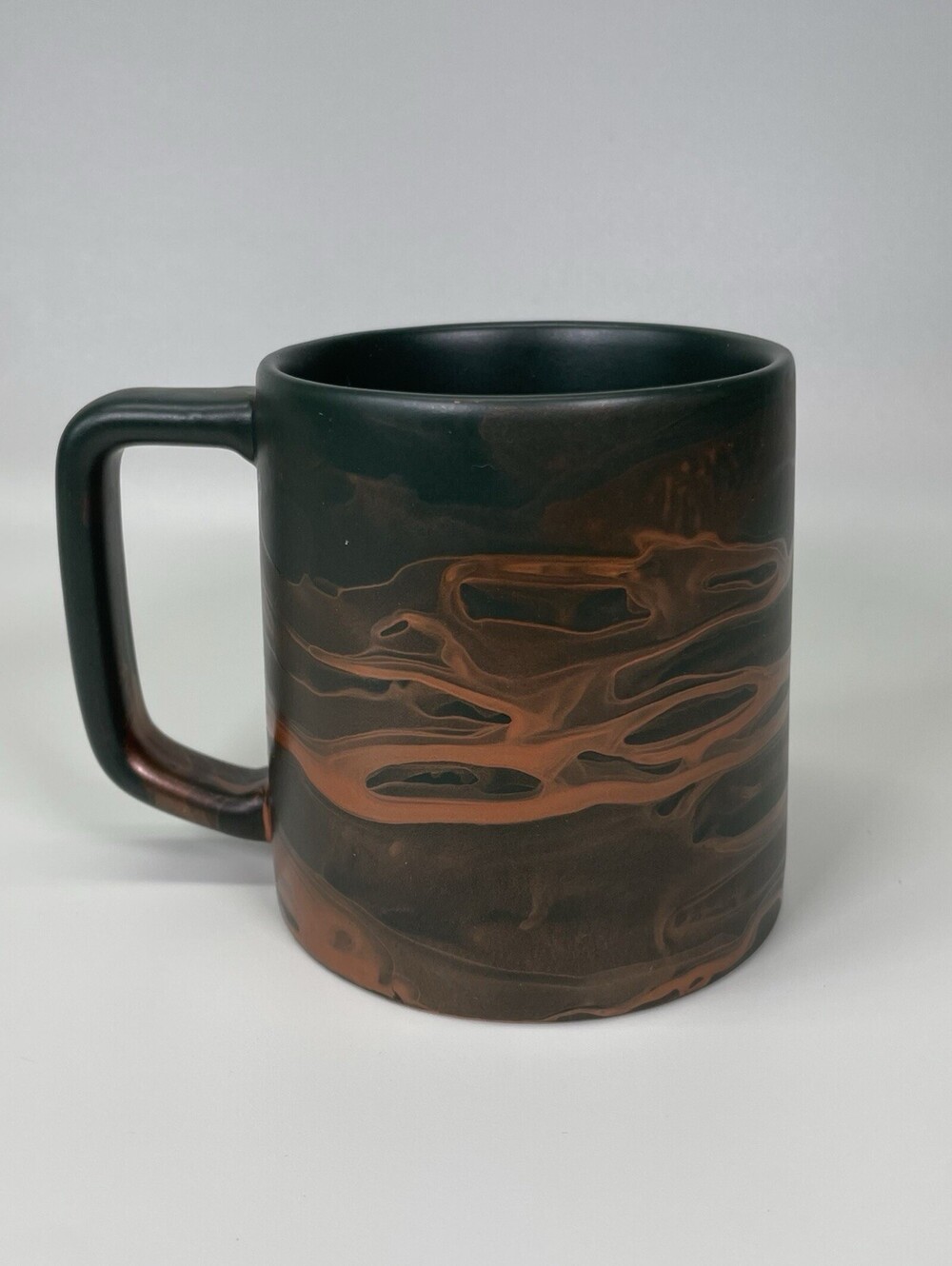 Starbucks 2022 Marbled Brown Black Ceramic Coffee Mug 12 Oz Made in Thailand